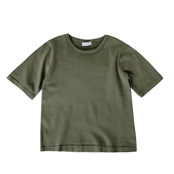 Дамска блуза с къс ръкав и овално деколте в различни цветове