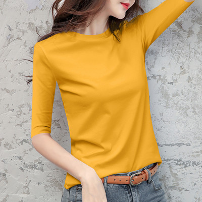 Ежедневна дамска блуза с обло деколте -в няколко цвята