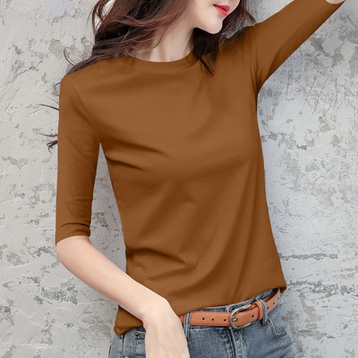 Ежедневна дамска блуза с обло деколте -в няколко цвята