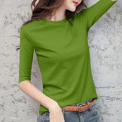 Ежедневна дамска блуза с обло деколте -в няколко цвята