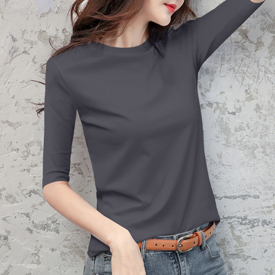 Ежедневна дамска блуза с обло деколте -в няколко цвята