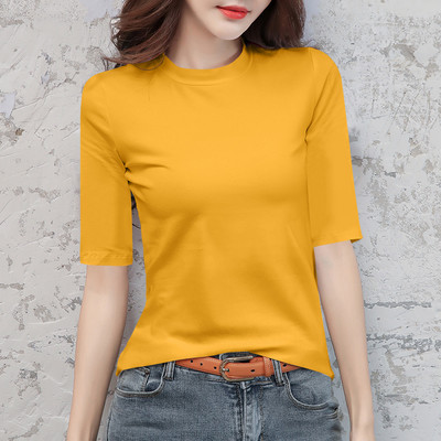 Ежедневна дамска блуза с обло деколте -в няколко цвята