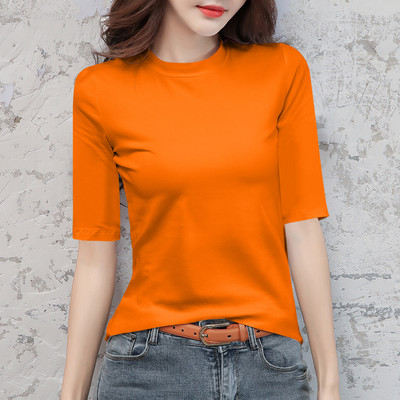 Ежедневна дамска блуза с обло деколте -в няколко цвята