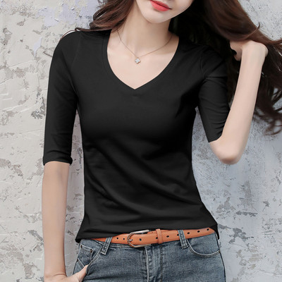 Ежедневна дамска блуза с обло деколте -в няколко цвята