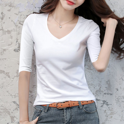 Ежедневна дамска блуза с обло деколте -в няколко цвята