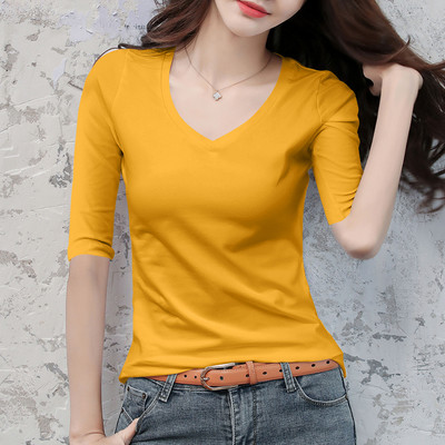 Ежедневна дамска блуза с обло деколте -в няколко цвята