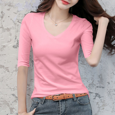 Ежедневна дамска блуза с обло деколте -в няколко цвята