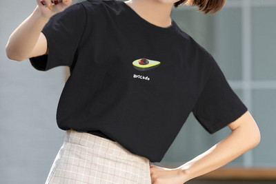 Tricou casual cu decolteu oval