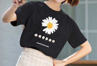 Tricou casual cu decolteu oval