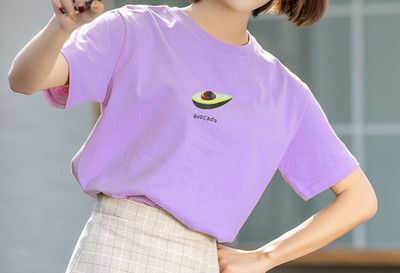 Tricou casual cu decolteu oval