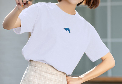 Tricou casual cu decolteu oval