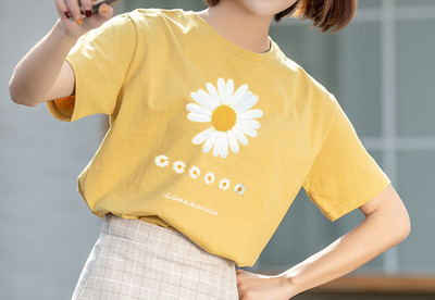 Tricou casual cu decolteu oval