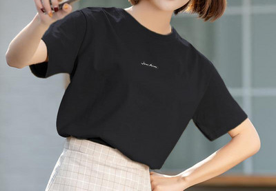 Tricou casual cu decolteu oval