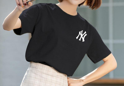 Tricou casual cu decolteu oval