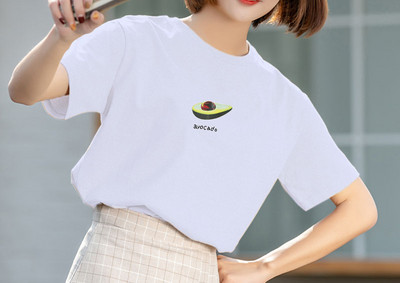 Tricou casual cu decolteu oval