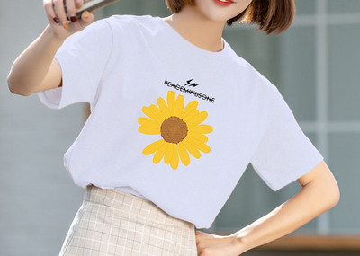 Tricou casual cu decolteu oval