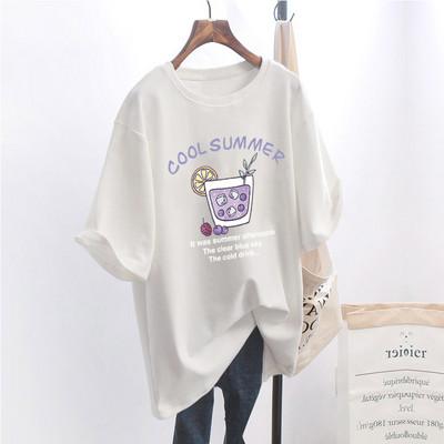 Naiste lai aplikatsiooniga t-särk - mitu mudelit