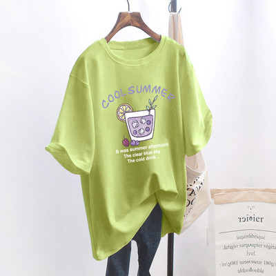 Naiste lai aplikatsiooniga t-särk - mitu mudelit