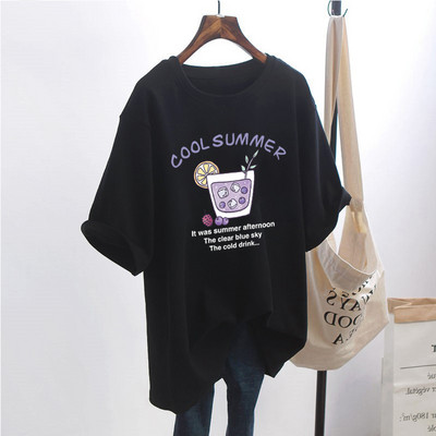 Naiste lai aplikatsiooniga t-särk - mitu mudelit