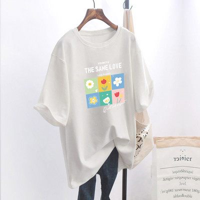 Naiste lai aplikatsiooniga t-särk - mitu mudelit