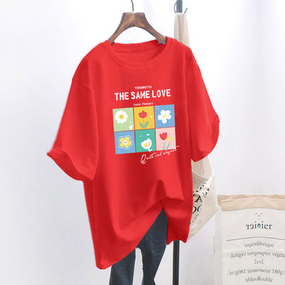 Naiste lai aplikatsiooniga t-särk - mitu mudelit