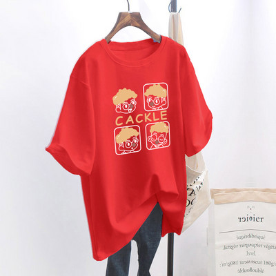 Naiste lai aplikatsiooniga t-särk - mitu mudelit