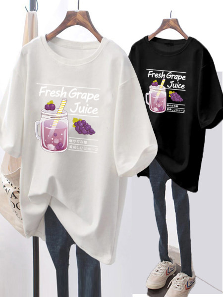 Naiste lai aplikatsiooniga t-särk - mitu mudelit