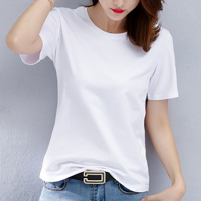 Tricou uni de damă cu decolteu oval