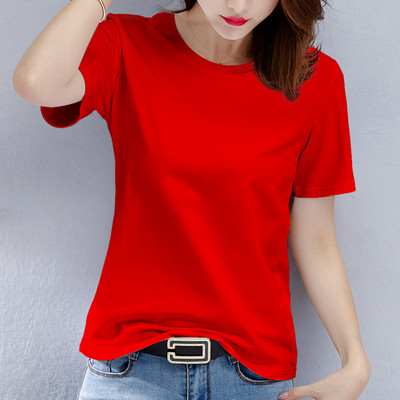 Tricou uni de damă cu decolteu oval