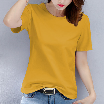 Tricou uni de damă cu decolteu oval