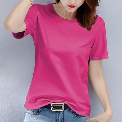 Tricou uni de damă cu decolteu oval