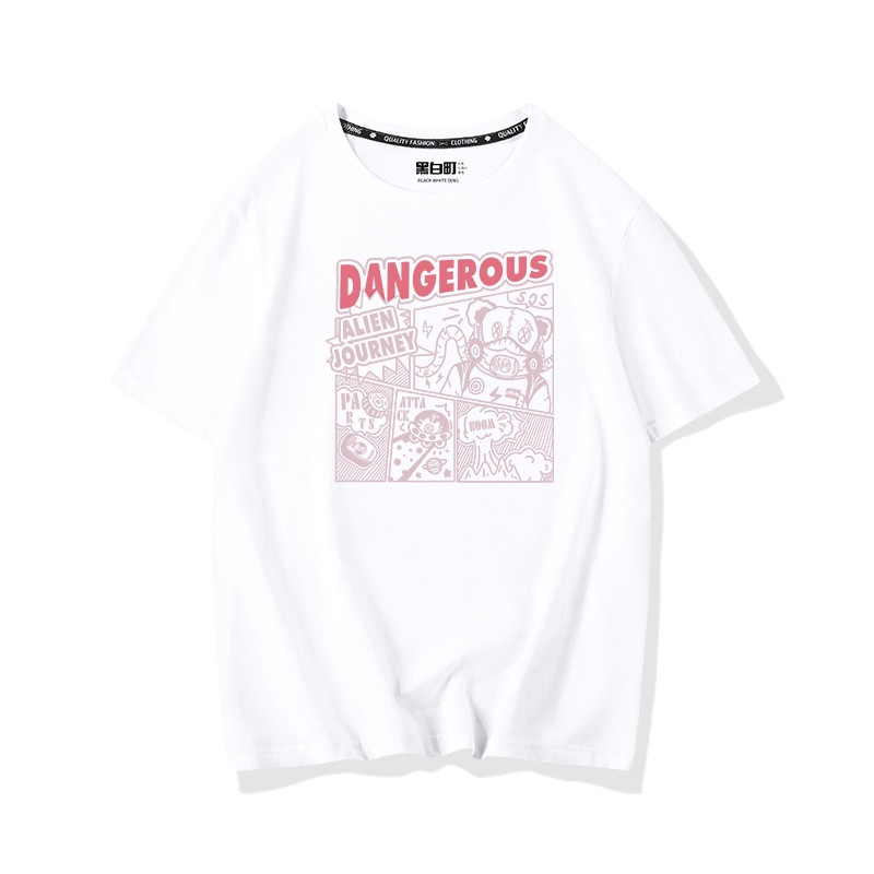 Дамска ежедневна блуза с цветна апликация и къс ръкав в няколко цвята