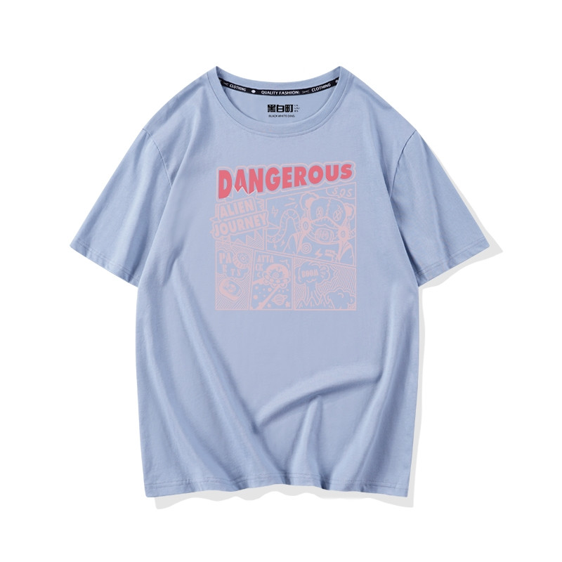 Дамска ежедневна блуза с цветна апликация и къс ръкав в няколко цвята