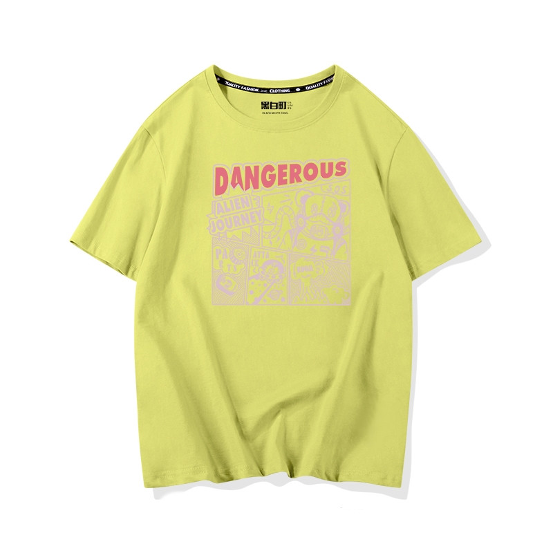 Дамска ежедневна блуза с цветна апликация и къс ръкав в няколко цвята