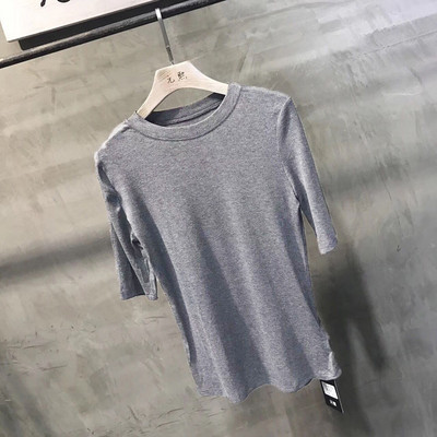 Bluză casual de damă cu decolteu oval și mâneci 3/4