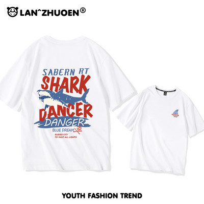 Дамска широка тениска с къс ръкав и щампа