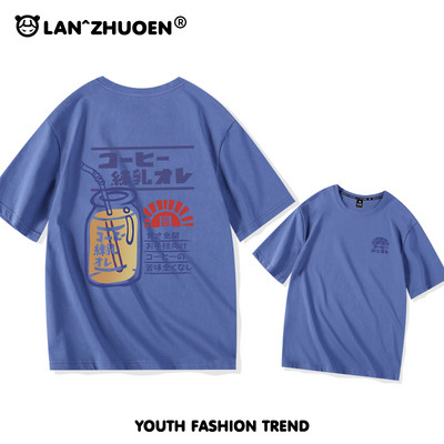 Дамска широка тениска с къс ръкав и щампа