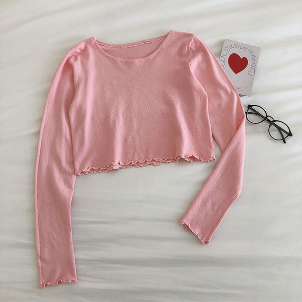 Bluza scurta dama cu maneca lunga - model nou