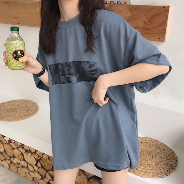 Tricou larg de damă cu mâneci scurte în trei culori