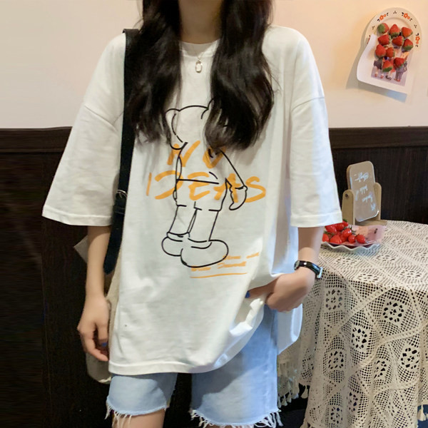 Bluză lată modernă de damă cu aplicație colorată