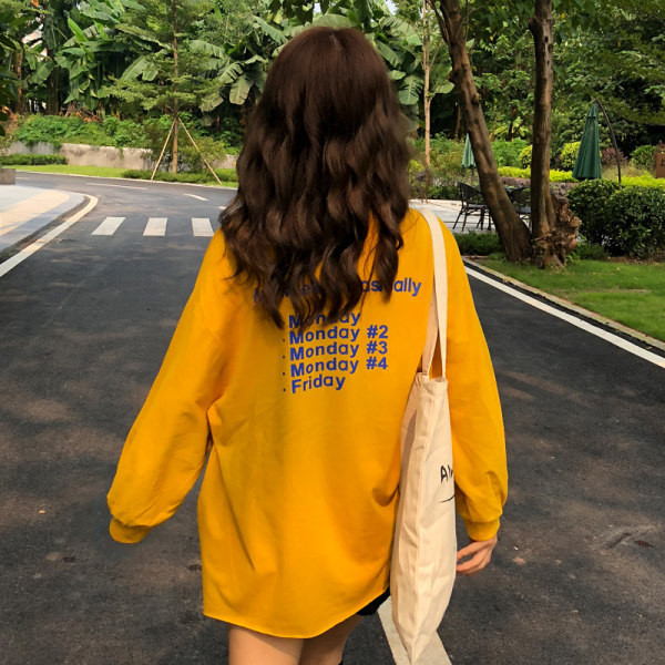 Bluza casual dama - model larg cu inscriptie