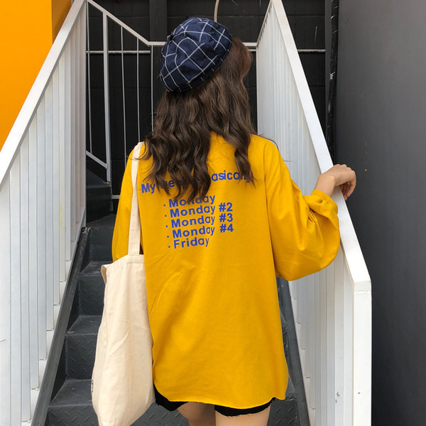 Bluza casual dama - model larg cu inscriptie