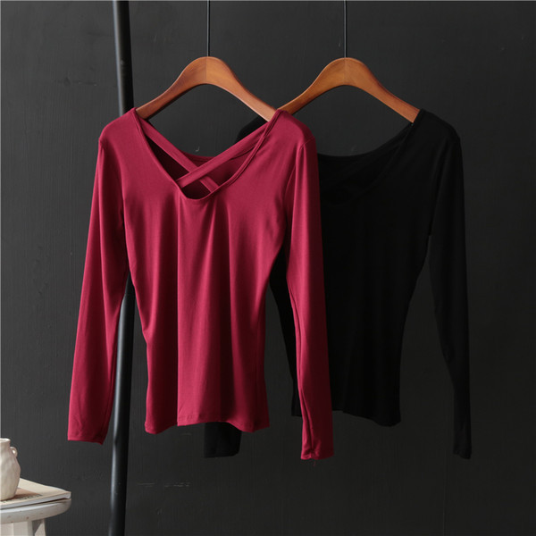 Ежедневна дамска блуза с овално деколте -три модела