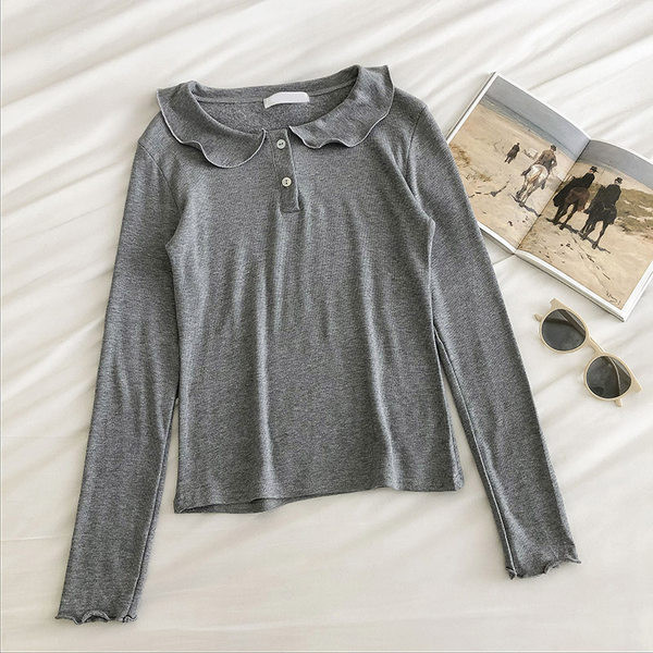 Дамска блуза с яка и копчета