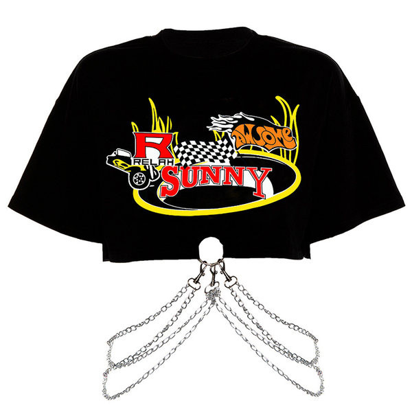 Tricou dama cu aplicatii si elemente metalice