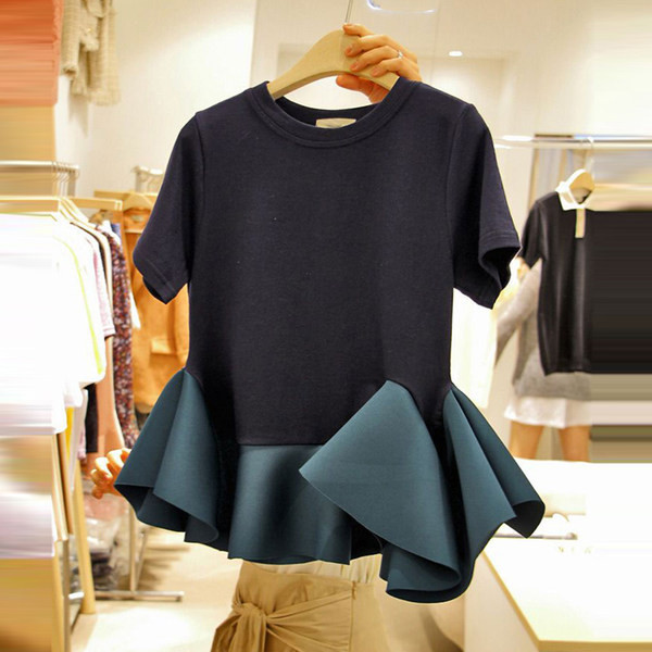 Tricou casual dama cu decolteu oval si bucle