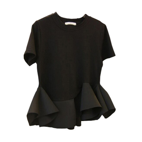 Tricou casual dama cu decolteu oval si bucle