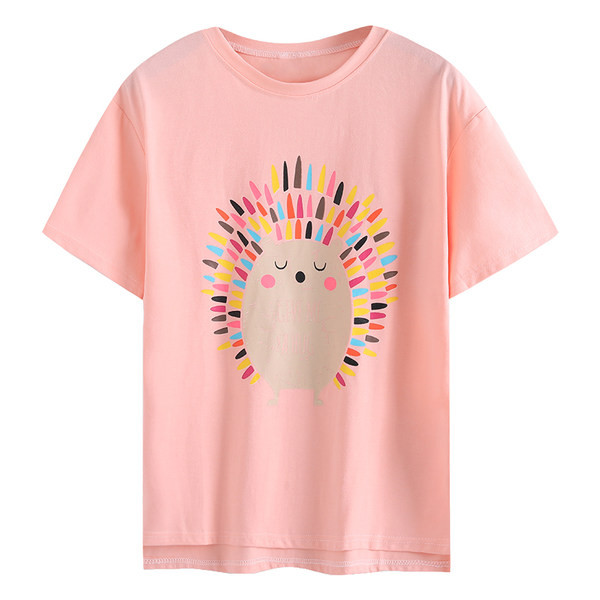 Дамска тениска с 3/4 ръкав и обло деколте