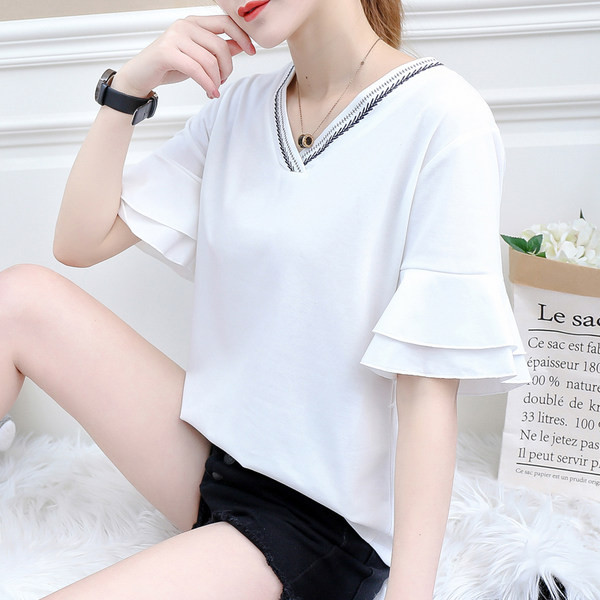 Bluza de dama cu maneci 3/4 si bucle