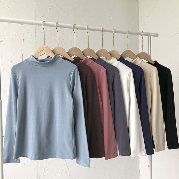 Bluză simplă cu mâneci lungi în diferite culori